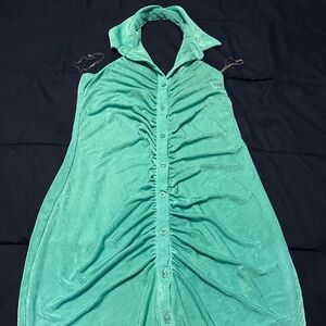 Strapless collared dress